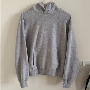 Aritzia Light Gray Crewneck Hooded Sweatshirt